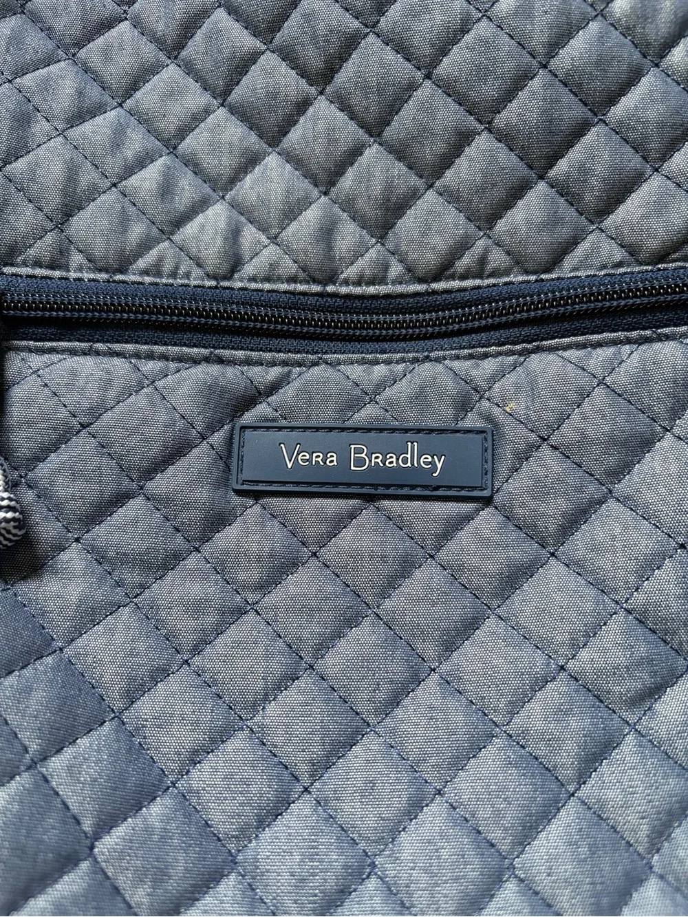 Vera Bradley Quilted Denim-Blue Backpack